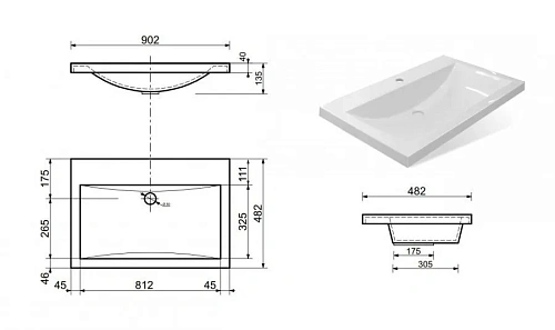Тумба с раковиной Эстет Monaco Wood ФР-00010685 900х480 подвесная 1 ящик Тумба с раковиной Эстет Monaco Wood ФР-00010685 900х480 подвесная 1 ящик