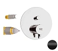 Смеситель для душа Remer Elegance NT09KBNO термостатический, черный матовый Смеситель для душа Remer Elegance NT09KBNO термостатический, черный матовый