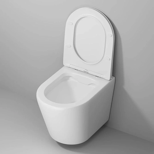 Унитаз подвесной GROSSMAN GR-4478MS Fly 520x360x350 белый матовый безободковый с тонкой крышкой Унитаз подвесной GROSSMAN GR-4478MS Fly 520x360x350 белый матовый безободковый с тонкой крышкой