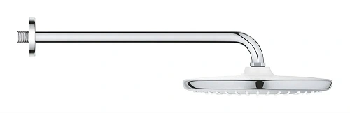 Верхний душ GROHE Tempesta 250, круглый (низ-хром, верх-белый) + Душевой кронштейн 380 мм, хром (266 26668000 Верхний душ GROHE Tempesta 250, круглый (низ-хром, верх-белый) + Душевой кронштейн 380 мм, хром (266 26668000