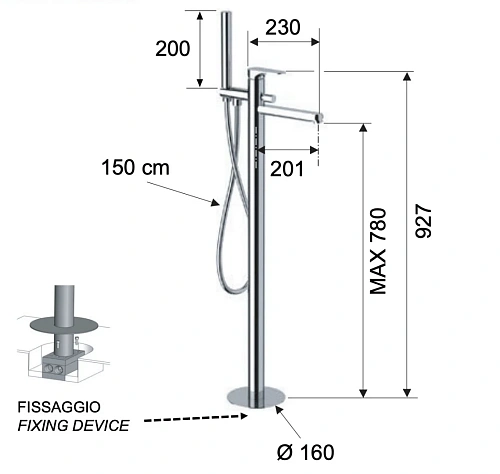 Смеситель для ванны Remer Class Line L08 Смеситель для ванны Remer Class Line L08