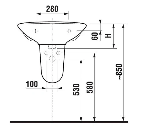 Полупьедестал Jika Lyra 8.1927.1.000.000.5 Полупьедестал Jika Lyra 8.1927.1.000.000.5