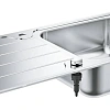Кухонная мойка GROHE K500 с корзинчатым вентилем, нержавеющая сталь (31563SD1) Кухонная мойка GROHE K500 с корзинчатым вентилем, нержавеющая сталь (31563SD1)