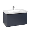 Картинка анонса товара «тумба под раковину villeroy &amp; boch subway 3.0 с подсветкой marine blue / marine blue c573l1vq»