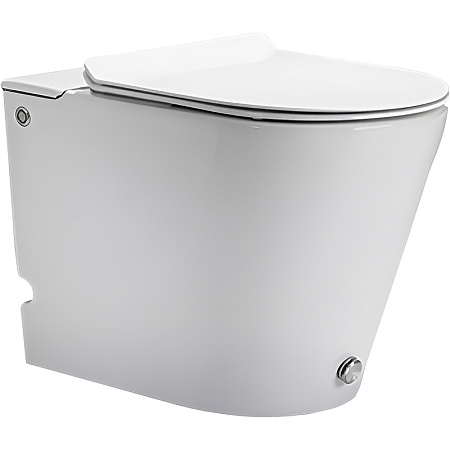 Унитаз приставной Ceruttispa ARGENTERA Pulse CT7267 с функцией импульсного смыва, сиденье микролифт