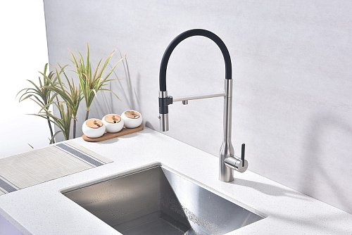 Смеситель для кухни Paulmark Magneto One брашированная сталь Ma213188-BS Смеситель для кухни Paulmark Magneto One брашированная сталь Ma213188-BS