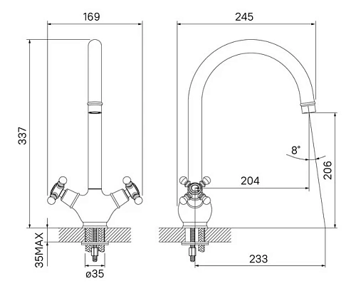 Смеситель для кухни Iddis Sam SAMBRJ0i05 Смеситель для кухни Iddis Sam SAMBRJ0i05