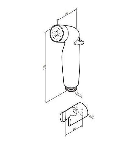 Гигиеническая лейка AM.PM AM.PM F0201932 держатель, хром Гигиеническая лейка AM.PM AM.PM F0201932 держатель, хром