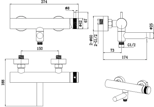 Смеситель для ванны Allen Brau Priority 5.31B10-BN никель брашированный Смеситель для ванны Allen Brau Priority 5.31B10-BN никель брашированный