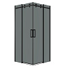 Картинка анонса товара «душевой уголок grossman classic 300.k33.04.8080.21.10 (80x80x195) квадрат,раздвижн,черн.мат, стекло тонированное»