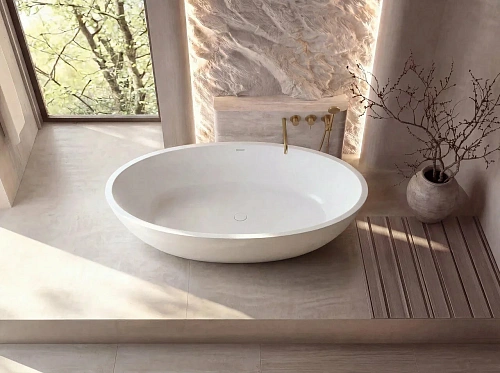 Ванна из искусственного камня Fontana Адель 1700x850 ФР-00018393 Solid Surface белый матовый Ванна из искусственного камня Fontana Адель 1700x850 ФР-00018393 Solid Surface белый матовый