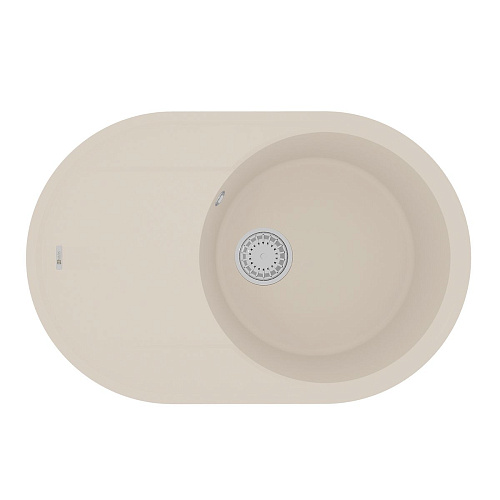 Кухонная мойка Lemark LACHA 760 врезная овальная из кварцгранита, с крылом, шампань 9910060 Кухонная мойка Lemark LACHA 760 врезная овальная из кварцгранита, с крылом, шампань 9910060