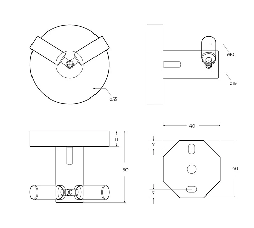 Крючок CEZARES RELAX-HKD-BORO брашированное золото Крючок CEZARES RELAX-HKD-BORO брашированное золото