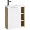 Тумба под раковину AQWELLA Alba 60 см ALB0106LDD+ALB0706WM подвесная, дуб давос