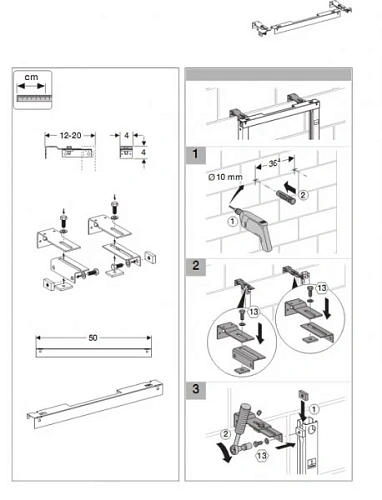 Набор креплений для инсталляции к стене Geberit Duofix UP182 111.813.00.1 Набор креплений для инсталляции к стене Geberit Duofix UP182 111.813.00.1