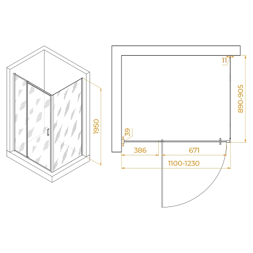Душевой уголок RGW PA-078 (RGW PA-008 + Z-050-2) 1100x900 мм 350807819-11 хром Easy Clean Душевой уголок RGW PA-078 (RGW PA-008 + Z-050-2) 1100x900 мм 350807819-11 хром Easy Clean
