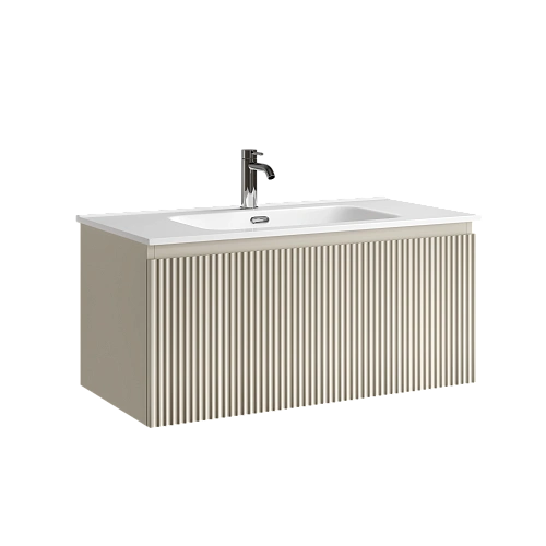 Тумба под раковину SANCOS Snob SNR1.090CE R 1.0 890х445х406 Beige Soft подвесная Тумба под раковину SANCOS Snob SNR1.090CE R 1.0 890х445х406 Beige Soft подвесная