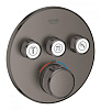 Картинка анонса товара «смеситель для ванны grohe grohtherm smartcontrol с держателем для руч.душа, темный графит (29121al0)»