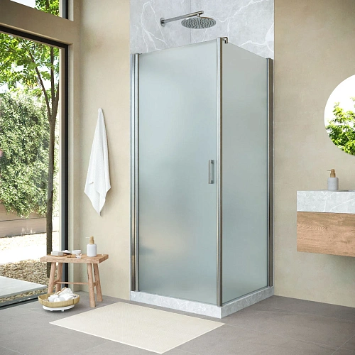 Душевой уголок Vegas-glass EP-Fis NOVO h2000 90*100 04 10 L 900x1000 мм, профиль никель, стекло сатин Душевой уголок Vegas-glass EP-Fis NOVO h2000 90*100 04 10 L 900x1000 мм, профиль никель, стекло сатин