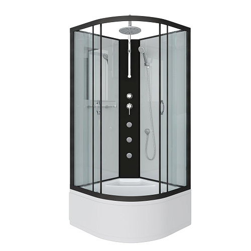 Душевая кабина Niagara Classic NG-6707-14BKTG (800х800х2100) высокий поддон (40см) стекло прозрачноечерные профиля 67071414BKTG Душевая кабина Niagara Classic NG-6707-14BKTG (800х800х2100) высокий поддон (40см) стекло прозрачноечерные профиля 67071414BKTG