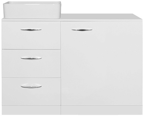 Тумба под раковину Style Line Берн 120 Plus со столешницей под стиральную машину белая ЛС-000010046 Тумба под раковину Style Line Берн 120 Plus со столешницей под стиральную машину белая ЛС-000010046