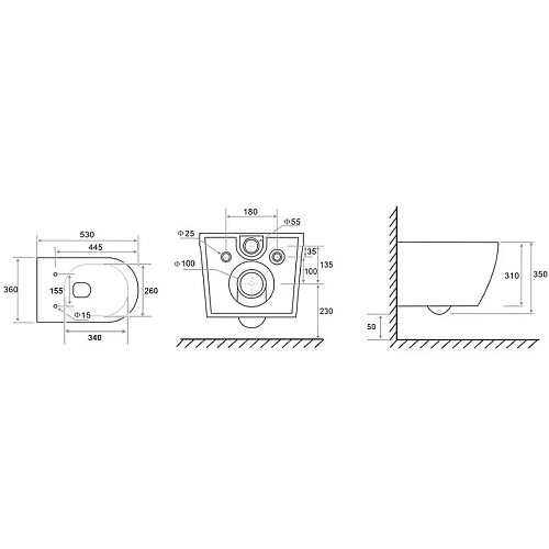 Унитаз подвесной TECE TECEspring R 9700998 Унитаз подвесной TECE TECEspring R 9700998