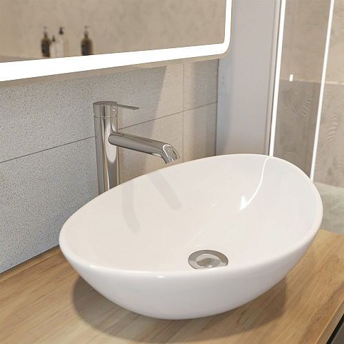 Тумба с раковиной STWORKI Берген 60 серая со светлой столешницей 122, Moduo 55 Leaf, L 549670 Тумба с раковиной STWORKI Берген 60 серая со светлой столешницей 122, Moduo 55 Leaf, L 549670