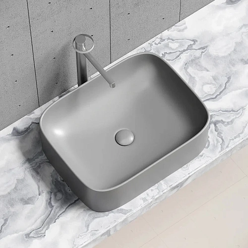 Раковина Ceramica Nova ELEMENT CN6052MH Антрацит матовый накладная Раковина Ceramica Nova ELEMENT CN6052MH Антрацит матовый накладная