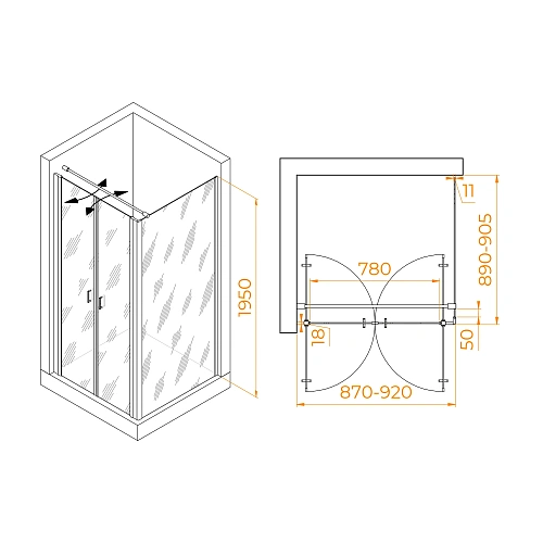Душевой уголок RGW PA-134 (PA-104+Z-050-2+O-104) 900x900 мм 060813499-011 хром Easy Clean Душевой уголок RGW PA-134 (PA-104+Z-050-2+O-104) 900x900 мм 060813499-011 хром Easy Clean