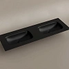 Раковина Ceramica Nova Grace CN7022MBwx мебельная 1410x457x137 с двумя чашами без отверстий под смеситель, черный матовый Раковина Ceramica Nova Grace CN7022MBwx мебельная 1410x457x137 с двумя чашами без отверстий под смеситель, черный матовый