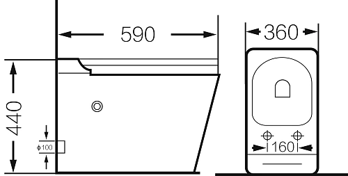 Унитаз приставной GROSSMAN GR-PR5501 impuls 590x360x440 белый с тонкой крышкой Унитаз приставной GROSSMAN GR-PR5501 impuls 590x360x440 белый с тонкой крышкой