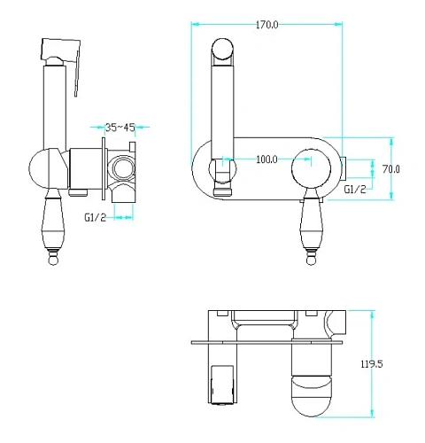 Гигиенический душ Boheme MEDICI 424 Гигиенический душ Boheme MEDICI 424