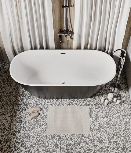 Ванна отдельностоящая GROSSMAN GR-1503MB Forta (170x75x58) Ванна отдельностоящая GROSSMAN GR-1503MB Forta (170x75x58)