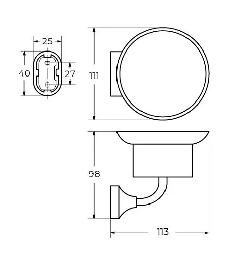 Мыльница Art&Max Ovale AM-E-4099A Мыльница Art&Max Ovale AM-E-4099A