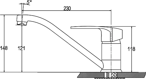 Смеситель для кухни Kaiser Guss 68033 Смеситель для кухни Kaiser Guss 68033