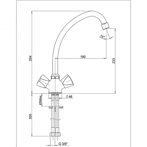 Смеситель для кухни Paini Lemon 83CR572KM Смеситель для кухни Paini Lemon 83CR572KM