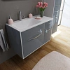 Тумба с раковиной Эстет Barcelona 90 L подвесная 2 ящика 1 дверь белая ФР-00003576 Тумба с раковиной Эстет Barcelona 90 L подвесная 2 ящика 1 дверь белая ФР-00003576