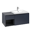 Картинка анонса товара «тумба под раковину villeroy &amp; boch subway 3.0 с подсветкой marine blue / marine blue c571l1vq»
