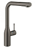 Картинка анонса товара «смеситель для кухни grohe essence new, l-излив, тёмный графит матовый (30270al0)»