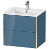 Тумба под раковину Duravit XVIU XV41250B147 подвесная 61 см Каменно-синий глянцевый