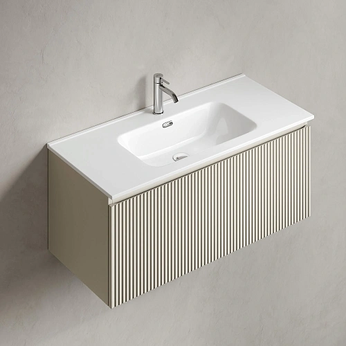 Тумба под раковину SANCOS Snob SNR1.0100CE R 1.0 995х445х406 Beige Soft подвесная Тумба под раковину SANCOS Snob SNR1.0100CE R 1.0 995х445х406 Beige Soft подвесная