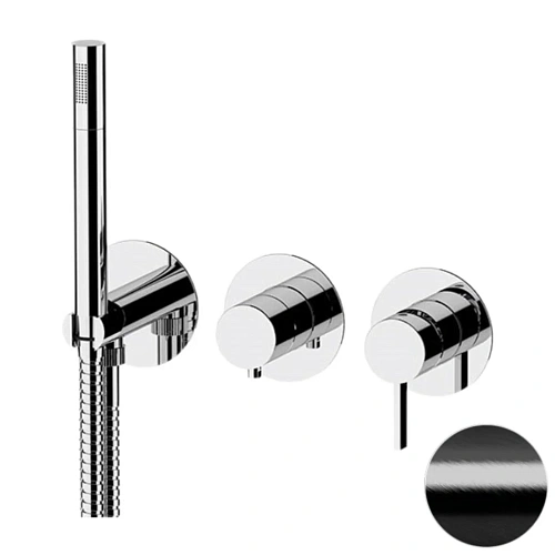 Смеситель для душа Remer Metrica MC97D3PCFP, черный брашированный хром Смеситель для душа Remer Metrica MC97D3PCFP, черный брашированный хром