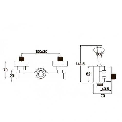 Смеситель для душа Kaiser Vista 65077 Смеситель для душа Kaiser Vista 65077