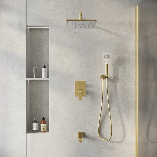 Душевая система GROSSMAN Classic 501.K35.04.320 скрытого монтажа золото сатиновый Душевая система GROSSMAN Classic 501.K35.04.320 скрытого монтажа золото сатиновый