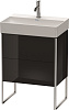 Картинка анонса товара «тумба под раковину duravit xsquare xs445304040 напольная 58 см черный глянцевый»