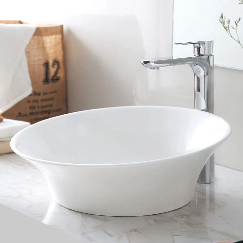 Раковина ABBER Stein AS2607 накладная, белая матовая Раковина ABBER Stein AS2607 накладная, белая матовая