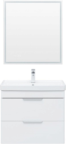 Тумба под раковину Aquanet Ирис new 710 белый глянец (2 ящика) 00310145 Тумба под раковину Aquanet Ирис new 710 белый глянец (2 ящика) 00310145