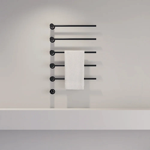 Полотенцесушитель электрический ABBER Charme AH4005MB черный матовый Полотенцесушитель электрический ABBER Charme AH4005MB черный матовый