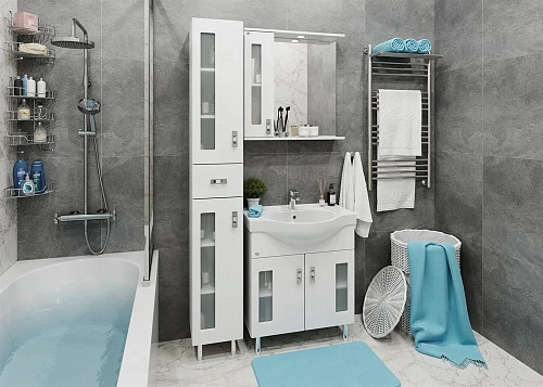 Зеркальный шкаф Onika КРИСТАЛЛ 67.02 левый 206705 Зеркальный шкаф Onika КРИСТАЛЛ 67.02 левый 206705