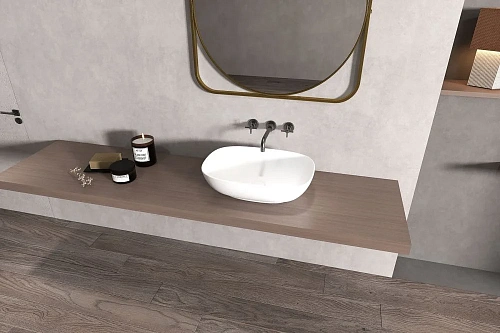 Раковина ABBER Stein AS2637 накладная, белая матовая Раковина ABBER Stein AS2637 накладная, белая матовая